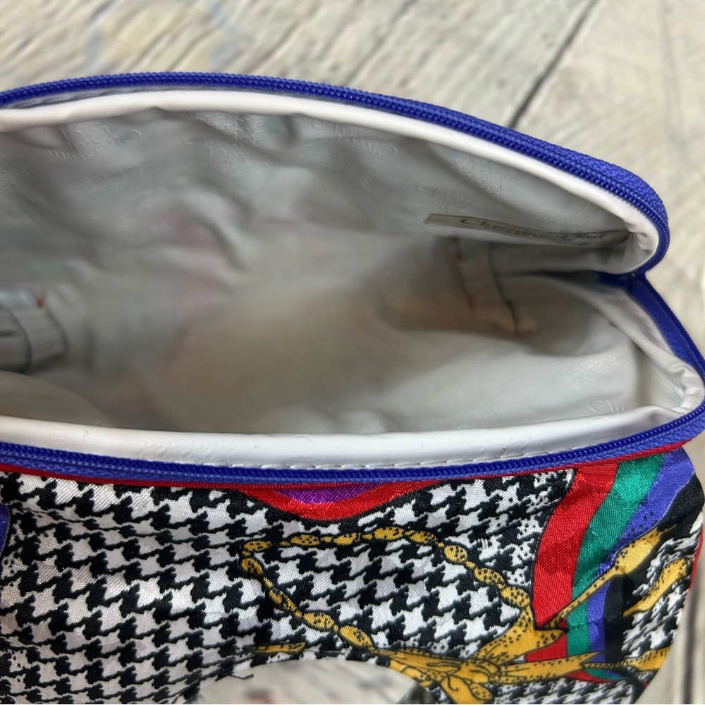 Dior vintage Multicolor Houndstooth Clutch cosmetics bag with tags! - Picture 6 of 7
